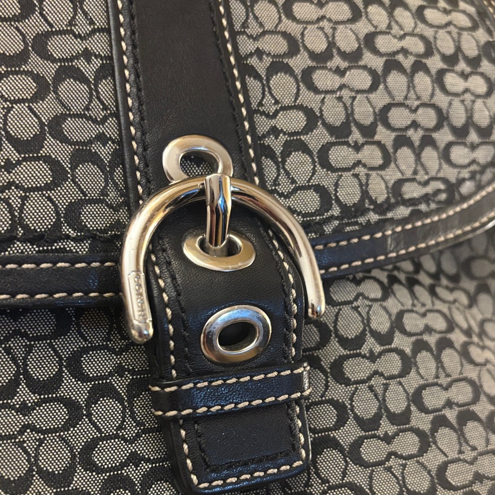Coach Black/Grey Mini Soho Crossbody Bag - Picture 5 of 11
